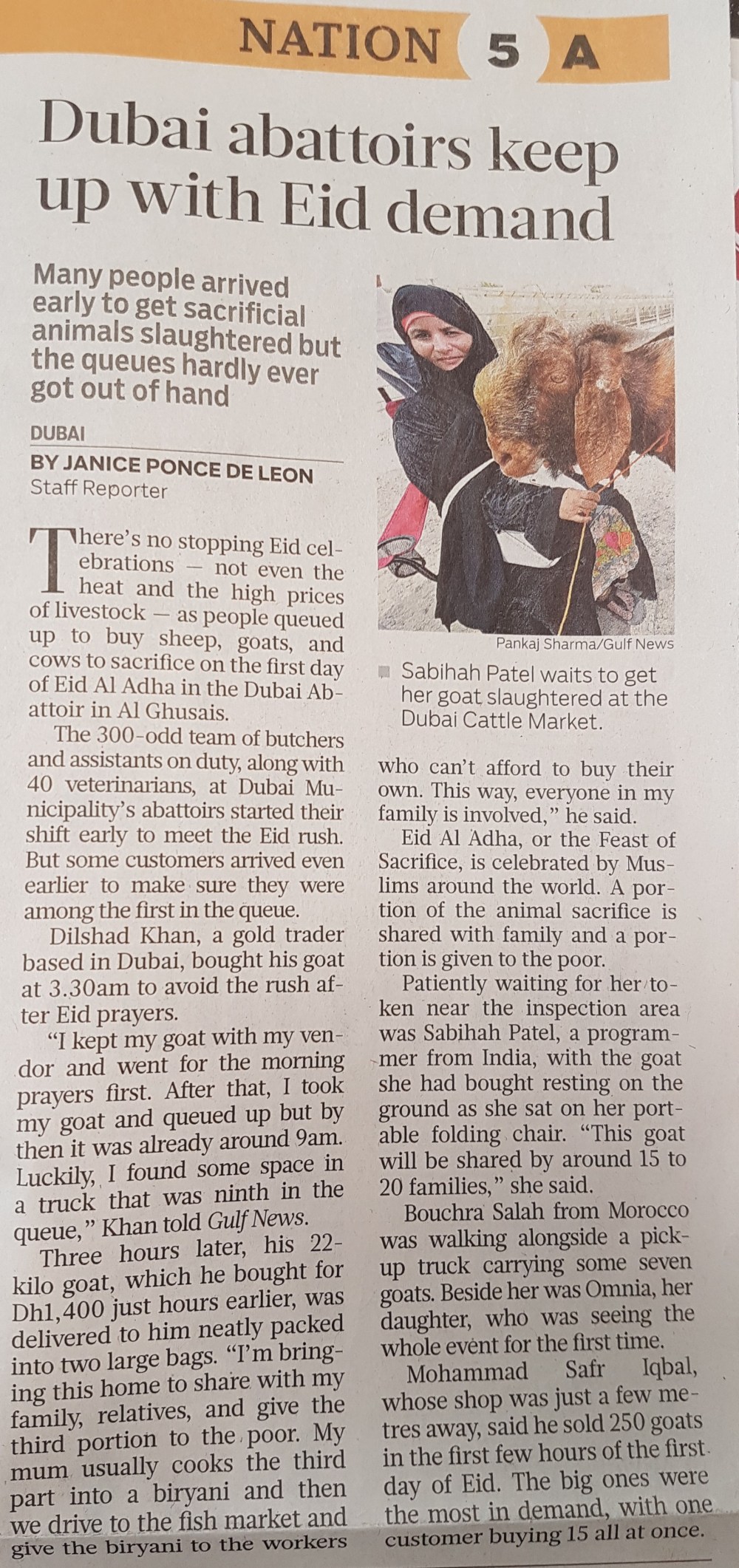 Dubai abattoirs keep up with Eid demand