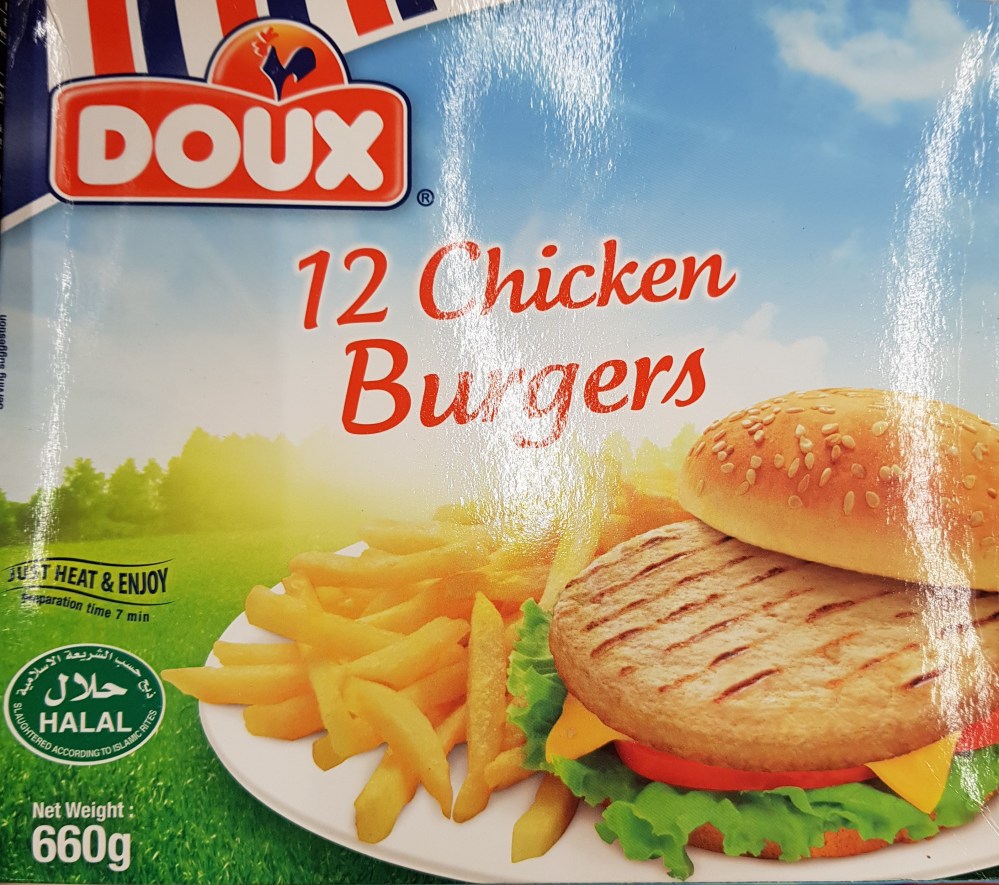 Doux chicken burgers
