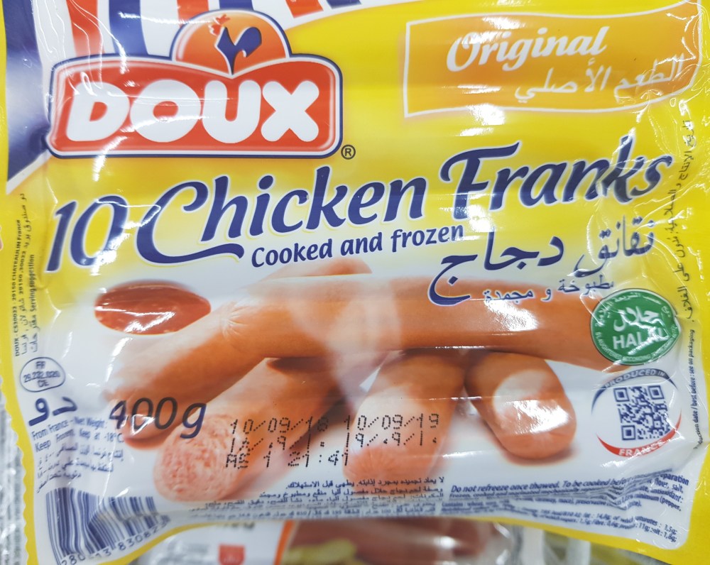 Doux chicken franks