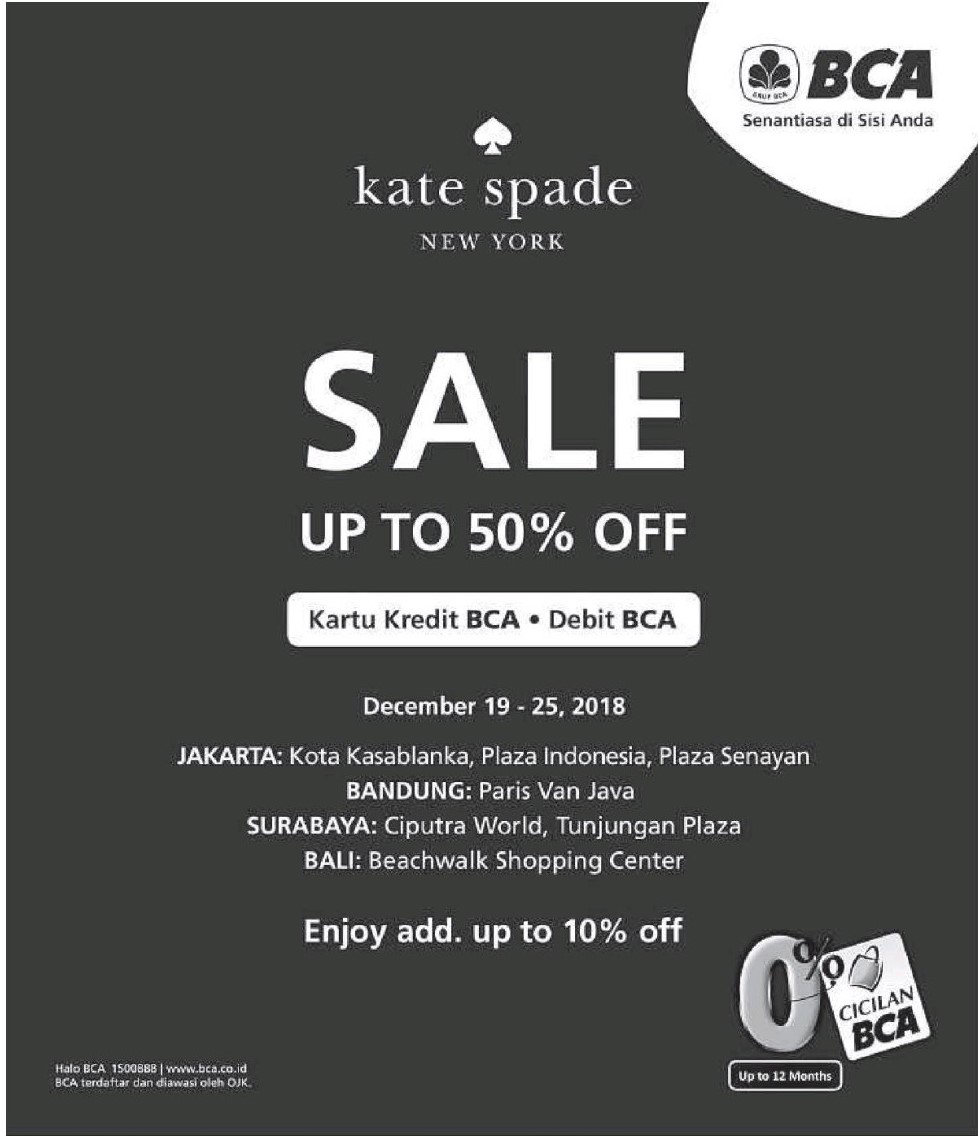 bank bca kate spade